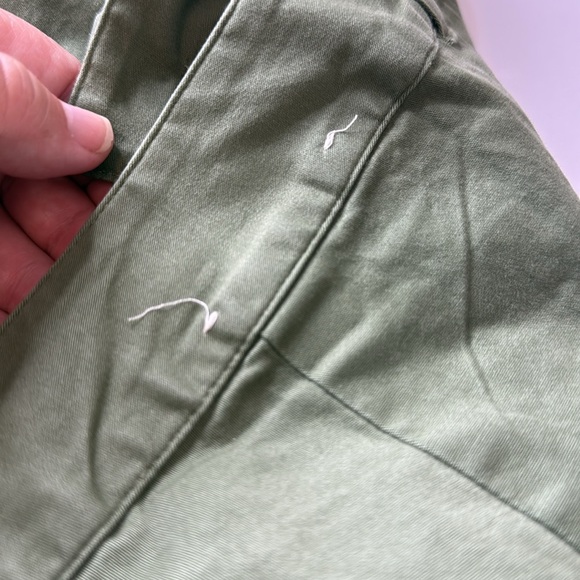 On 34th Pleated Chino Straight Leg Ankle Pants Olive Green 16W - Picture 11 of 15